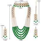 Bridal Bloom Kundan & Pearl Set | Elegant Bridal Jewellery by Peora
