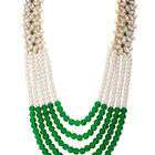 Bridal Bloom Kundan & Pearl Set - Green