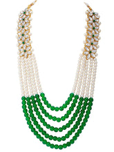 Bridal Bloom Kundan & Pearl Set - Green-1