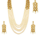Bridal Bloom Kundan & Pearl Set | Elegant Bridal Jewellery by Peora