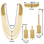 Bridal Bloom Kundan & Pearl Set | Elegant Bridal Jewellery by Peora