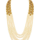 Bridal Bloom Kundan & Pearl Set - Gold