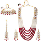 Bridal Bloom Kundan & Pearl Set | Elegant Bridal Jewellery by Peora