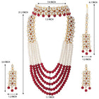 Bridal Bloom Kundan & Pearl Set | Elegant Bridal Jewellery by Peora