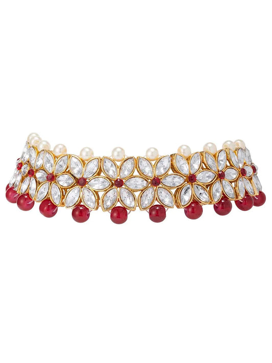 Bridal Bloom Kundan & Pearl Set | Elegant Bridal Jewellery by Peora
