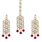 Bridal Bloom Kundan & Pearl Set - Maroon