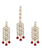 Bridal Bloom Kundan & Pearl Set - Maroon