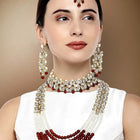 Bridal Bloom Kundan & Pearl Set | Elegant Bridal Jewellery by Peora