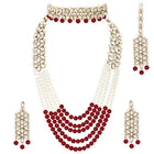 Bridal Bloom Kundan & Pearl Set | Elegant Bridal Jewellery by Peora