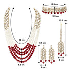 Bridal Bloom Kundan & Pearl Set | Elegant Bridal Jewellery by Peora