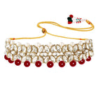 Bridal Bloom Kundan & Pearl Set - Maroon