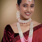 Bridal Bloom Kundan & Pearl Set | Elegant Bridal Jewellery by Peora