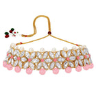 Bridal Bloom Kundan & Pearl Set - Pink