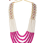 Bridal Bloom Kundan & Pearl Set - Rani Pink - 1