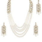 Bridal Bloom Kundan & Pearl Set - White
