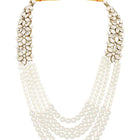 Bridal Bloom Kundan & Pearl Set - White