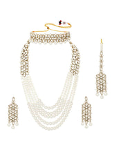 Bridal Bloom Kundan & Pearl Set - White