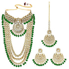 Lush Charms Kundan & Beads Bridal Set - Green