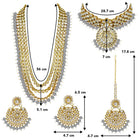 Azure Allure Radiant Bridal Jewellery Set - Grey