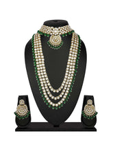 Lush Charms Kundan & Beads Bridal Set - Green