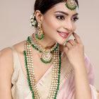 Lush Charms Kundan & Beads Bridal Set - Green