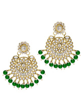 Lush Charms Green Kundan and Faux Beads Bridal Set