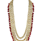 Lush Charms Kundan & Beads Bridal Set - Maroon