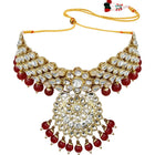 Lush Charms Kundan & Beads Bridal Set - Maroon