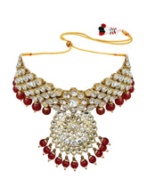 Lush Charms Kundan & Beads Bridal Set - Maroon