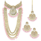 Azure Allure Radiant Bridal Jewellery Set - Pink