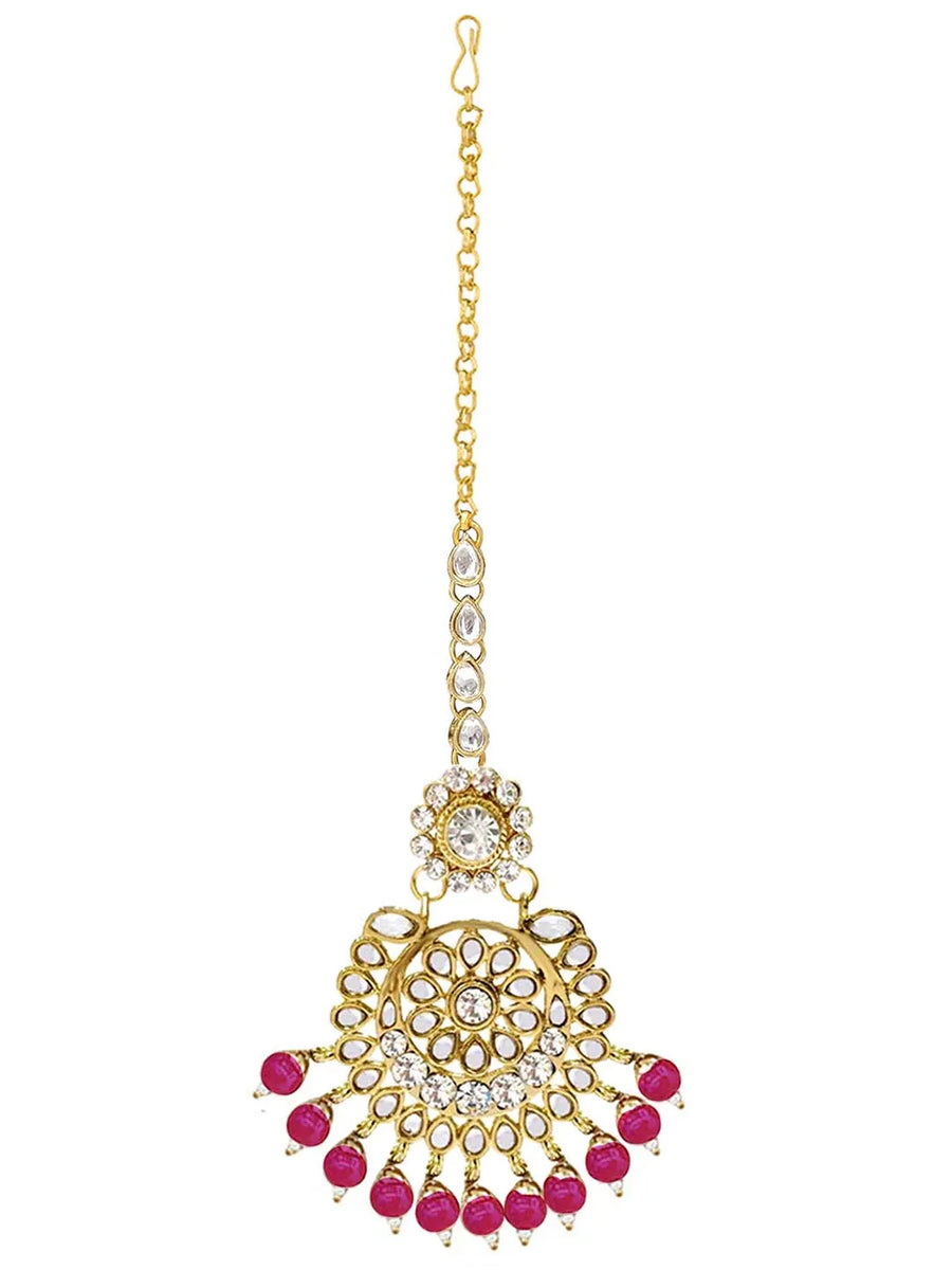 Kundan & Beads Bridal Set by Peora | Traditional Bridal Fashion Jewellery

