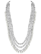 Lush Charms Kundan & Beads Bridal Set - Rhodium White