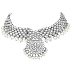 Lush Charms Kundan & Beads Bridal Set - Rhodium White