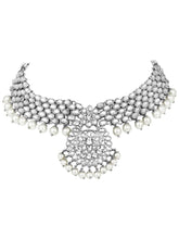 Lush Charms Kundan & Beads Bridal Set - Rhodium White