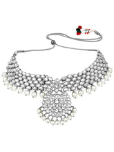 Lush Charms Kundan & Beads Bridal Set - Rhodium White