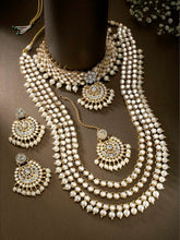 Lush Charms Kundan & Beads Bridal Set - White