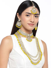 Azure Allure Radiant Bridal Jewellery Set - Yellow