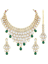 Pure Radiance Green Stone Necklace Set