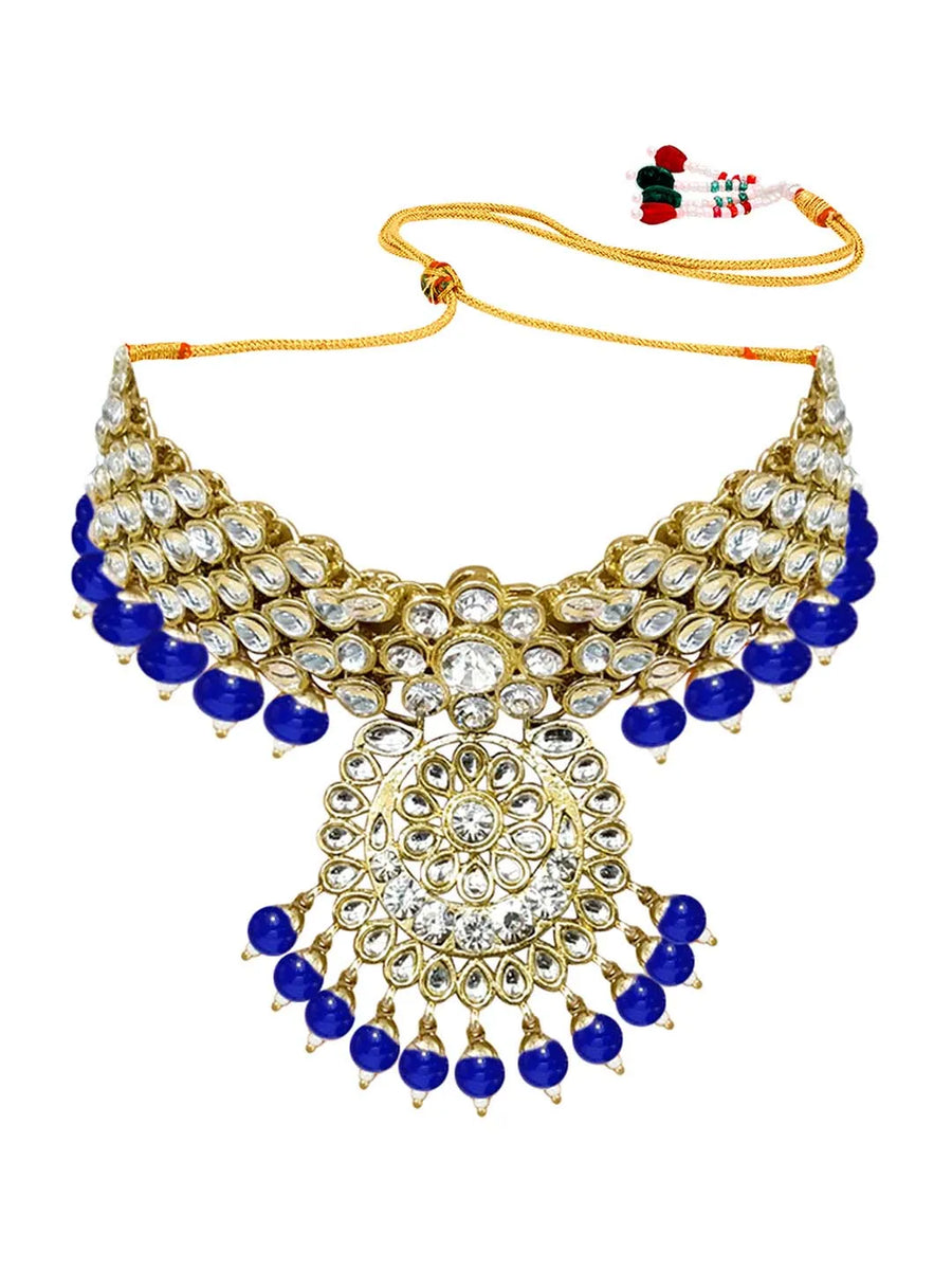 Bridal Glamour Redefined Jewellery Set - Blue