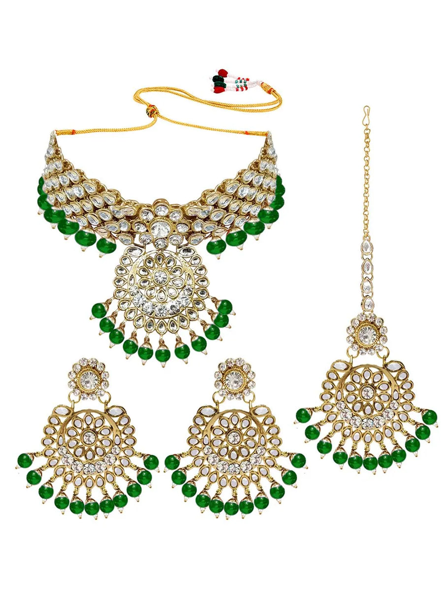 Bridal Glamour Redefined Jewellery Set - Green