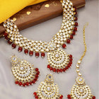 Bridal Glamour Redefined Jewellery Set - Maroon