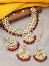 Bridal Glamour Redefined Jewellery Set - Maroon