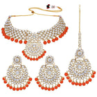Bridal Glamour Redefined Jewellery Set - Orange