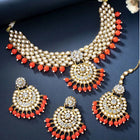 Bridal Glamour Redefined Jewellery Set - Orange