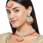 Bridal Glamour Redefined Jewellery Set - Orange