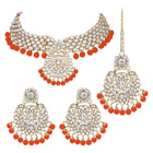 Bridal Glamour Redefined Jewellery Set - Orange