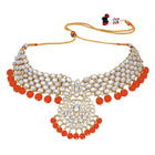 Bridal Glamour Redefined Jewellery Set - Orange