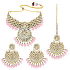 Bridal Glamour Redefined Jewellery Set - Pink