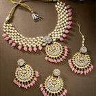 Bridal Glamour Redefined Jewellery Set - Pink