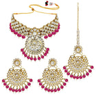 Bridal Glamour Redefined Jewellery Set - Rani Pink